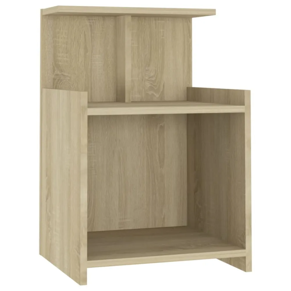 Mesa de cabeceira 40x35x60 cm derivados madeira carvalho sonoma com Colchão Incluso