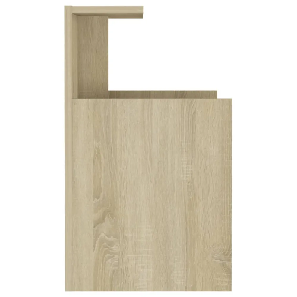 Mesa de cabeceira 40x35x60 cm derivados madeira carvalho sonoma com Colchão Incluso