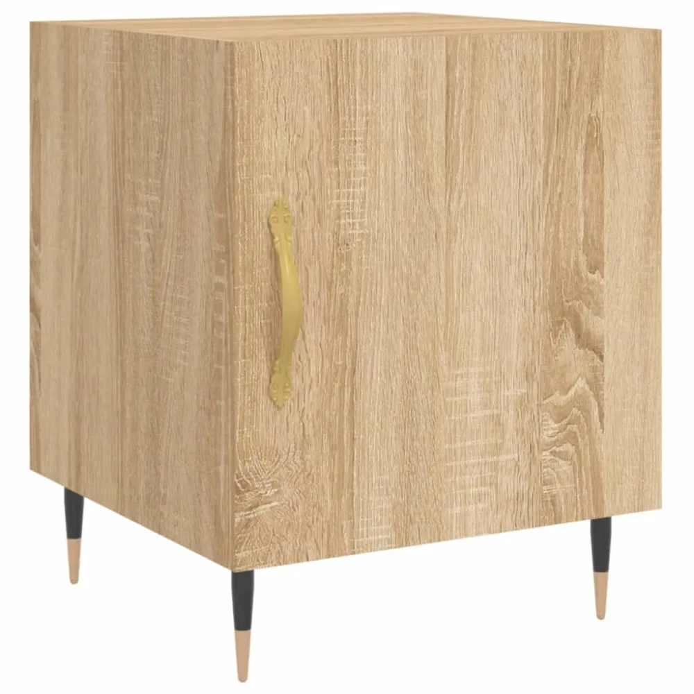 Mesa cabeceira 40x40x50 cm derivados de madeira carvalho sonoma com Gavetas de Armazenamento