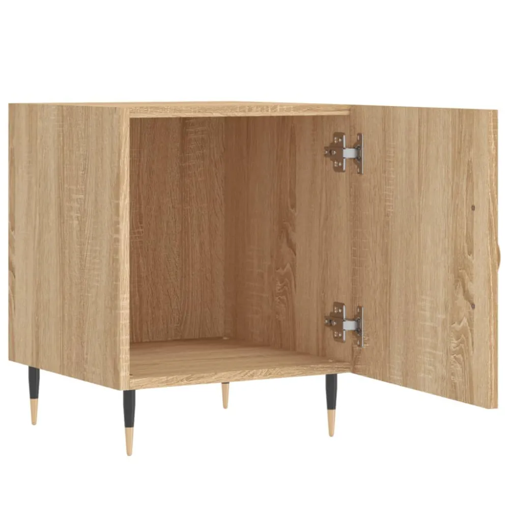 Mesa cabeceira 40x40x50 cm derivados de madeira carvalho sonoma com Gavetas de Armazenamento