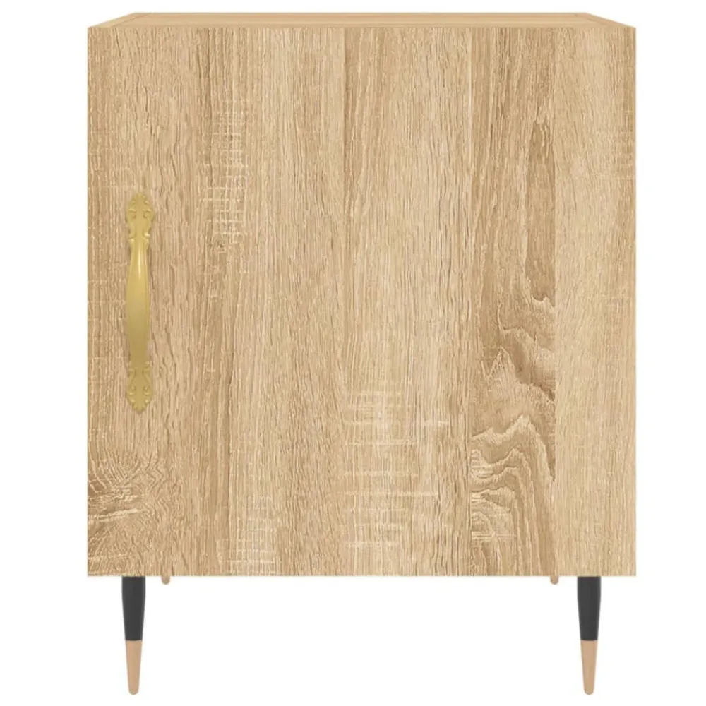 Mesa cabeceira 40x40x50 cm derivados de madeira carvalho sonoma com Gavetas de Armazenamento