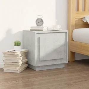Mesa de cabeceira 44x35x45 cm derivados madeira cinza cimento | Design Escandinavo |
