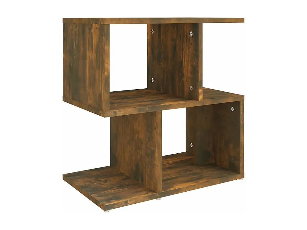 Mesa cabeceira 50x30x51,5 cm derivados madeira carvalho fumado com Pés Ajustáveis