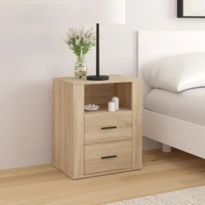 Mesa de cabeceira 50x36x60 cm derivados madeira carvalho sonoma Fácil Montagem