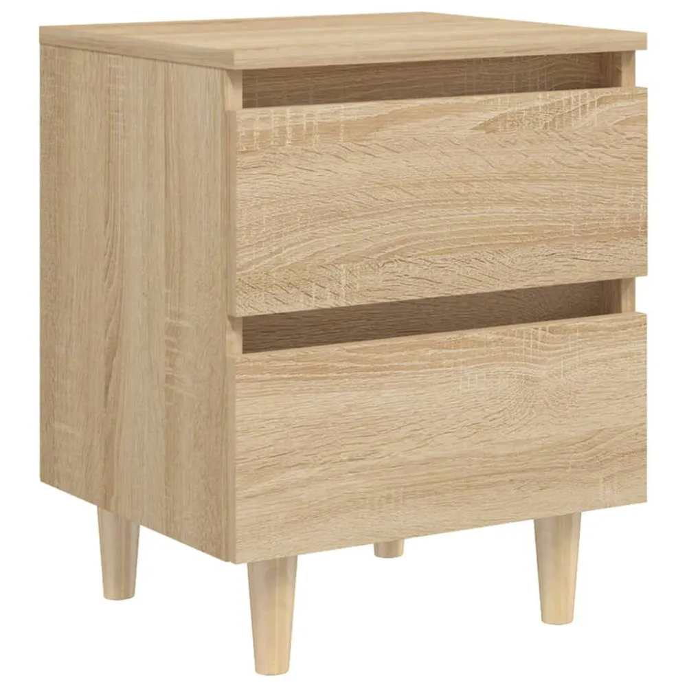 Mesa de cabeceira com pernas de pinho 40x35x50cm carvalho sonoma Tecido Resistente