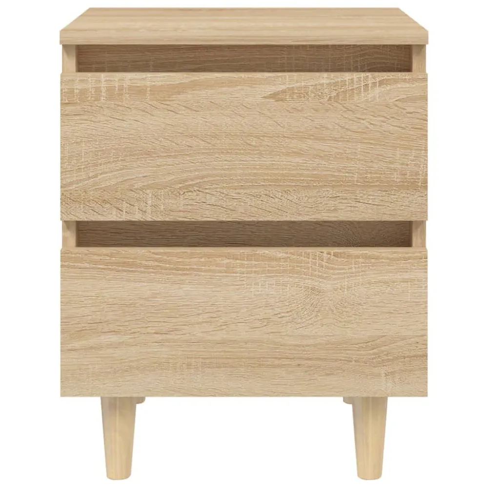 Mesa de cabeceira com pernas de pinho 40x35x50cm carvalho sonoma Tecido Resistente