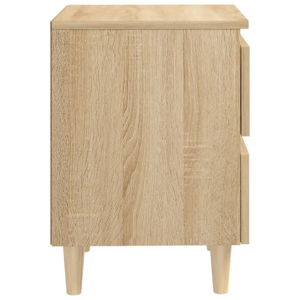 Mesa de cabeceira com pernas de pinho 40x35x50cm carvalho sonoma Tecido Resistente