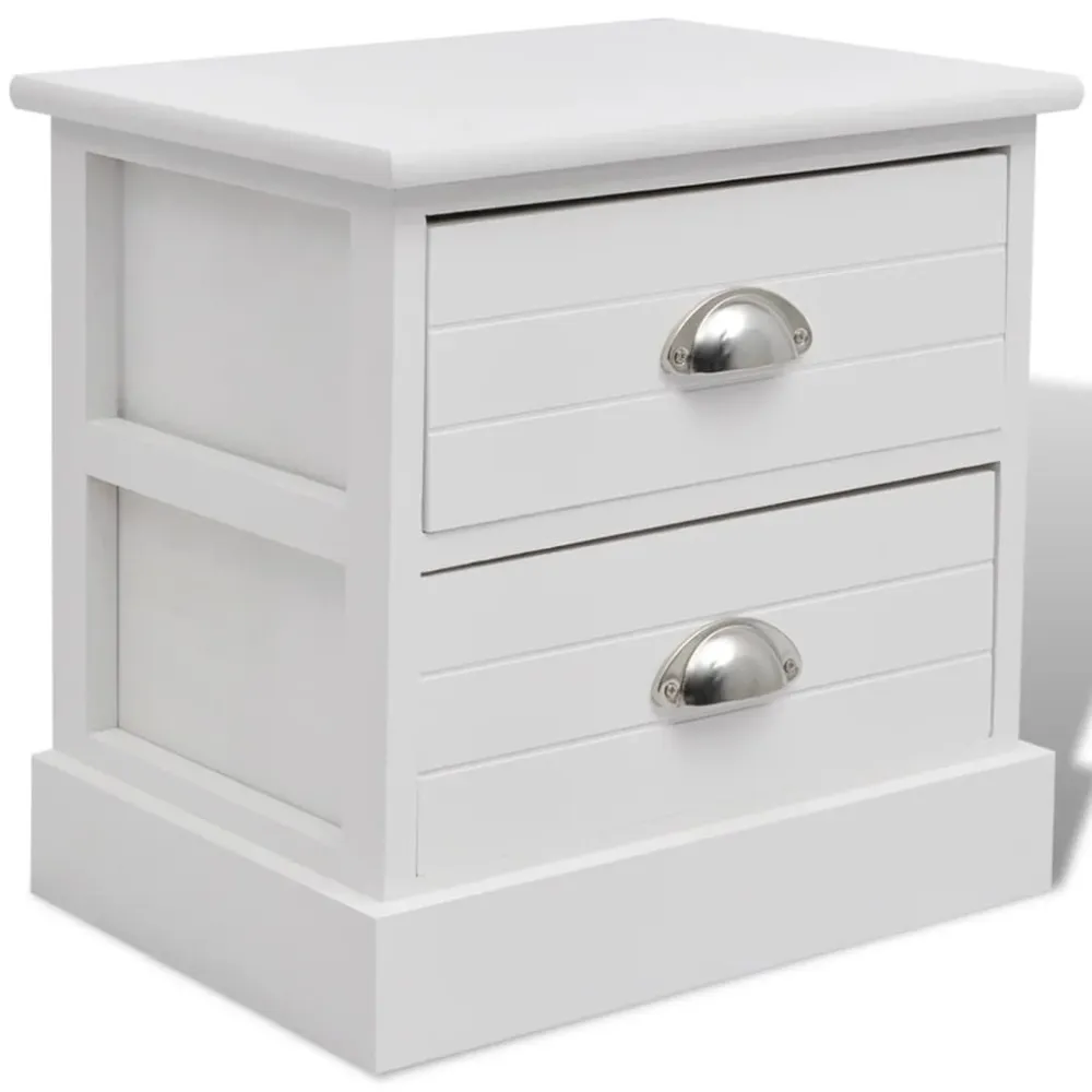 Mesa de cabeceira estilo francês branco com Garantia Estendida