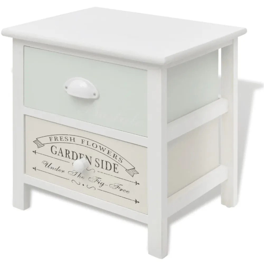 Mesa de cabeceira estilo francês madeira com Cabideiro Incluso