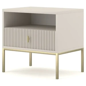 Mesa Cabeceira MAGGIORE NS54 1D 54x39x52 Bege | Montagem Inclusa