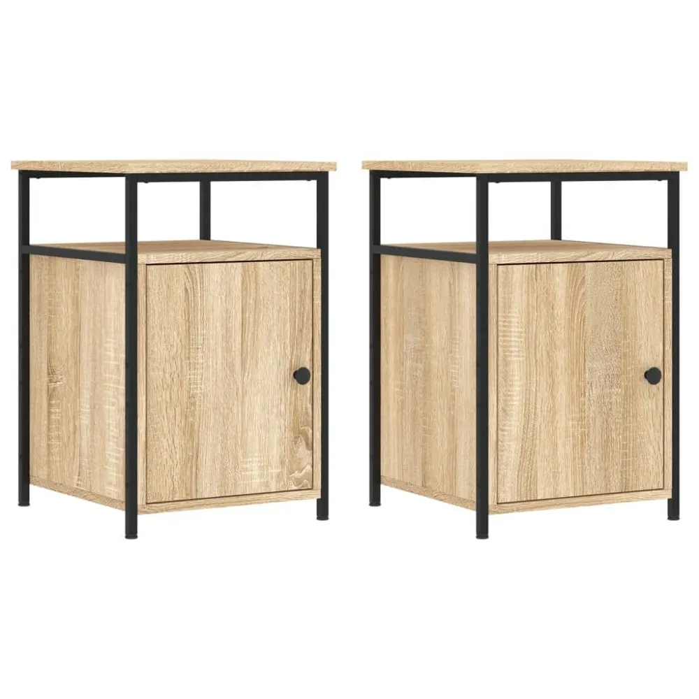 Mesa de Cabeceira Mesas cabeceira 2 pcs 40x42x60cm deriv. madeira carvalho sonoma