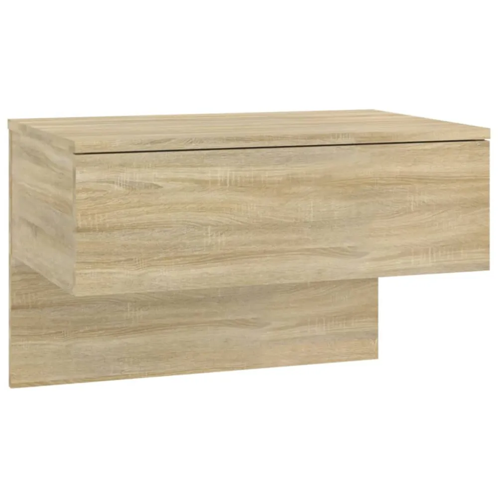 Mesa de cabeceira montagem na parede cor carvalho sonoma Tecido Resistente