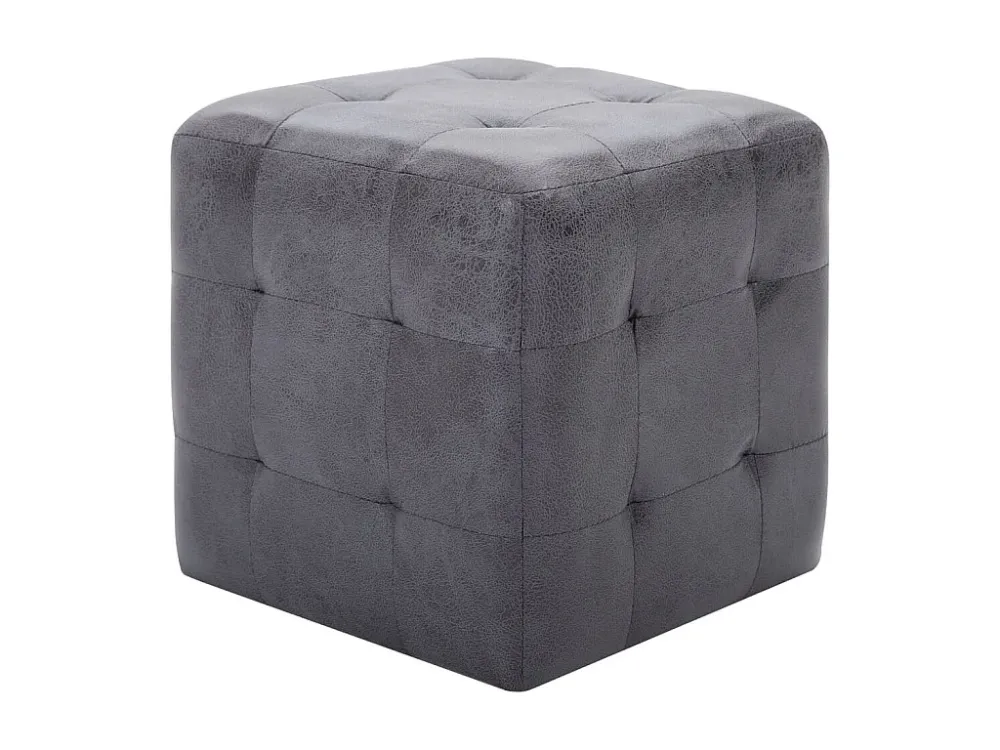 Mesas de cabeceira 2peças 30x30x30 cm camurç artificial cinzento Edição com Espelho