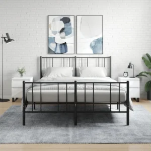 Mesas de cabeceira 2peças 40x35x50 cm derivados de madeira branco com Pés Ajustáveis