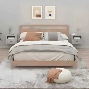 Mesas de cabeceira parede 2 peças 50x36x40 cm cinzento sonoma com Garantia Estendida