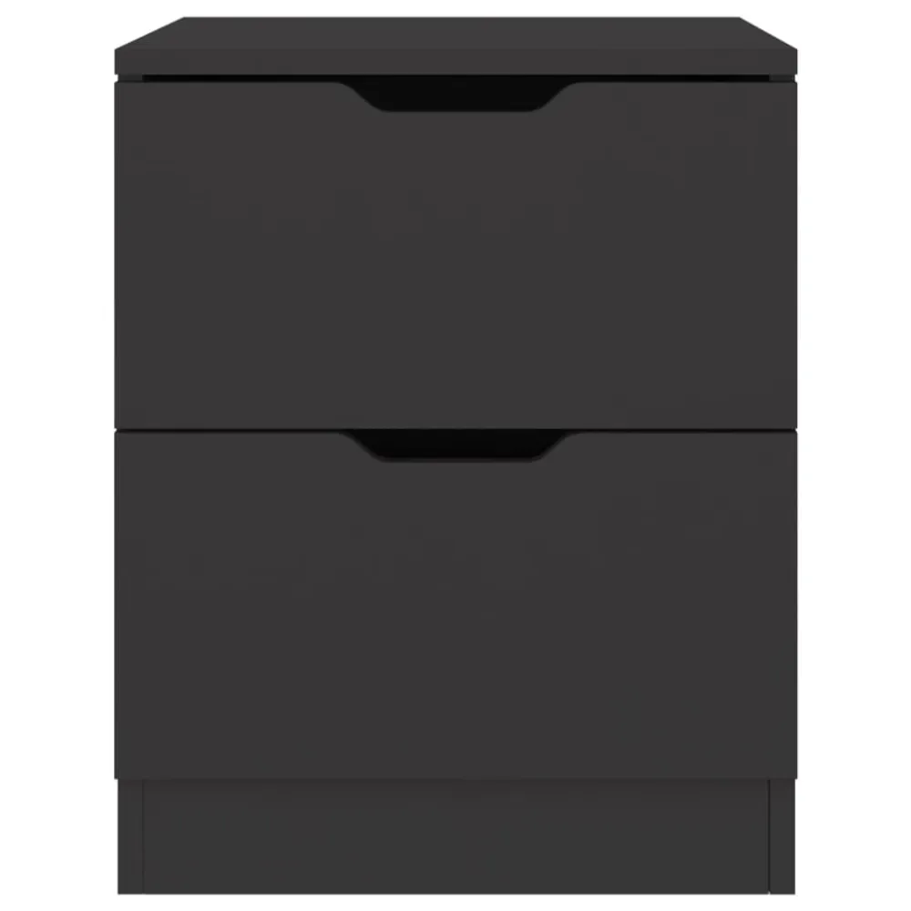 Mesas de cabeceira 2 pcs 40x40x50 cm contraplacado preto Tecido Resistente