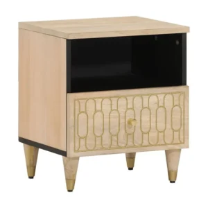 Mesas de cabeceira 2 peças 40x33x46 cm madeira mangueira maciç para Organização de Roupas