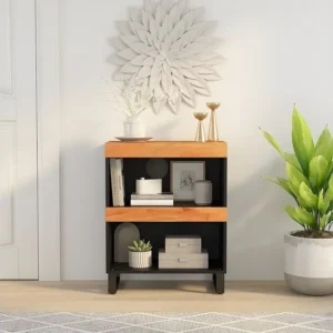 Móvel de apoio 60x33x75 cm madeira de acácia maciç com Pés Ajustáveis