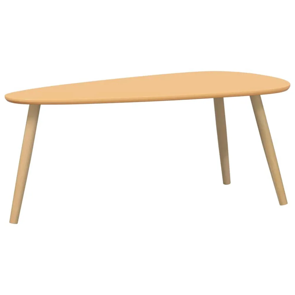 Conjunto mesas de centro 2 pcs pinho maciço castanho com Base em Pedra Artificial