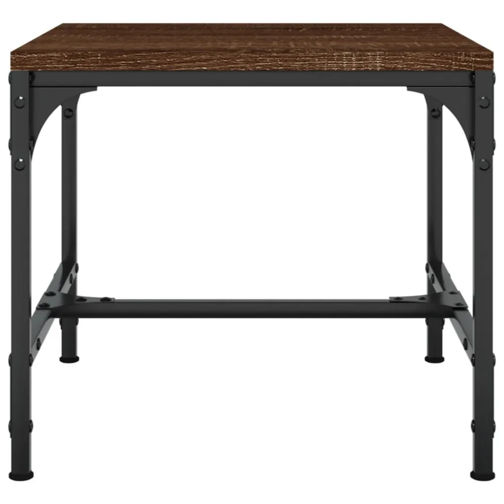 Mesa de apoio 40x40x35 cm derivados madeira carvalho castanho | Montagem Rápida