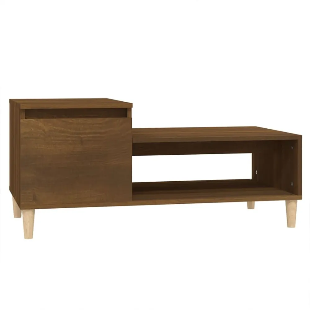Mesa de Bistrô Mesa de centro 100x50x45 cm derivados madeira carvalho castanho