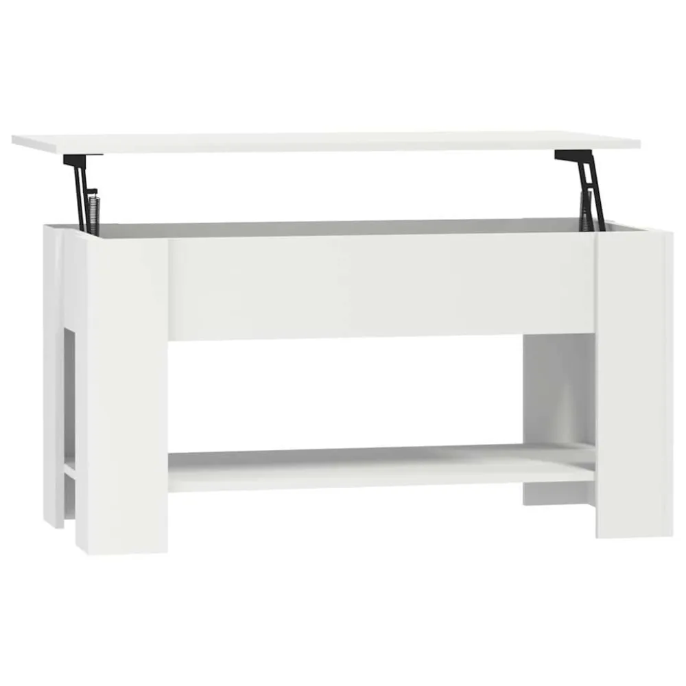 Mesa de Bistrô Mesa de centro 101x49x52 cm madeira processada branco