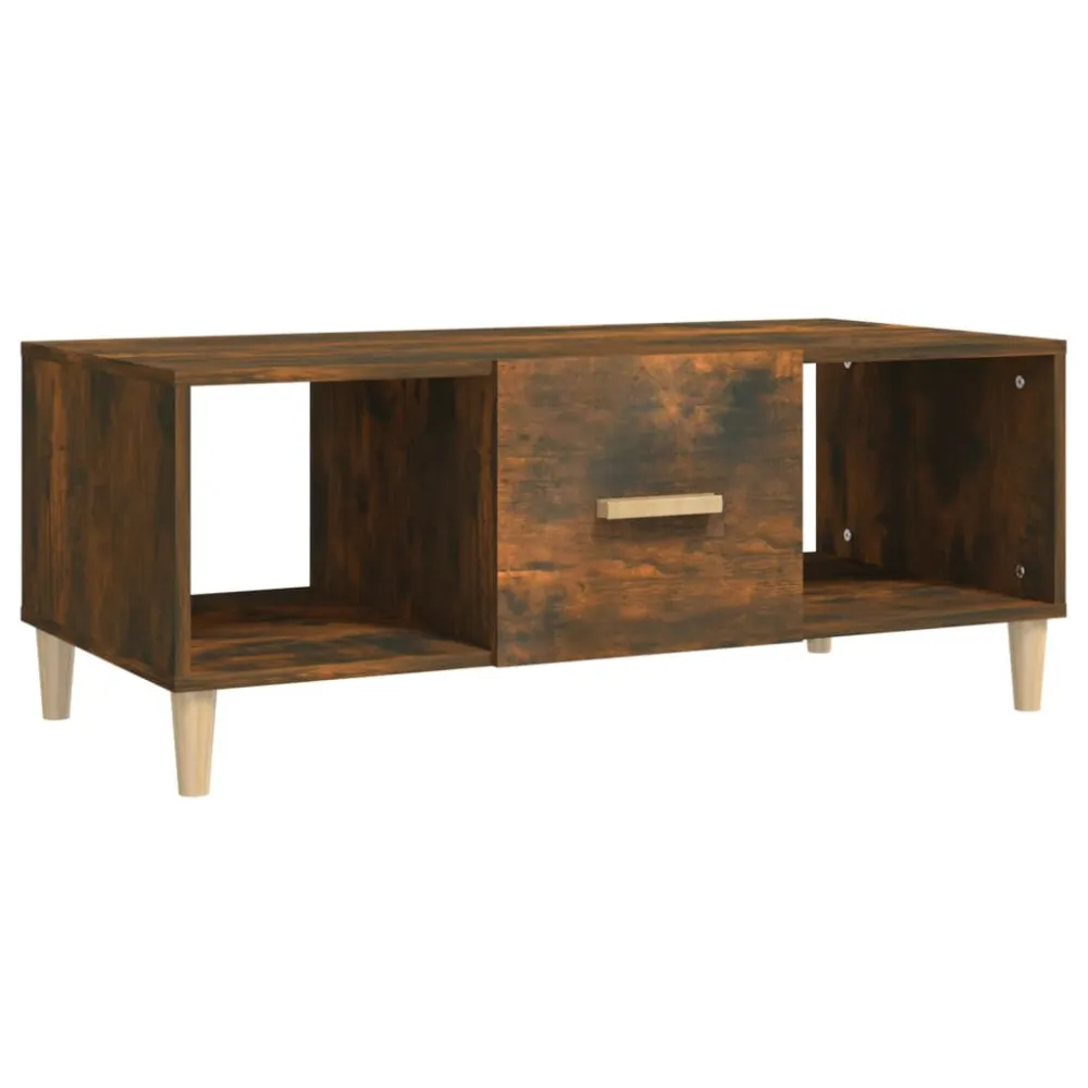 Mesa de Bistrô Mesa de centro 102x50x40 cm derivados madeira carvalho fumado