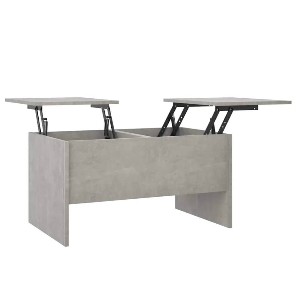 Mesa de Bistrô Mesa de centro 80x50x42,5 cm madeira processada cinza cimento