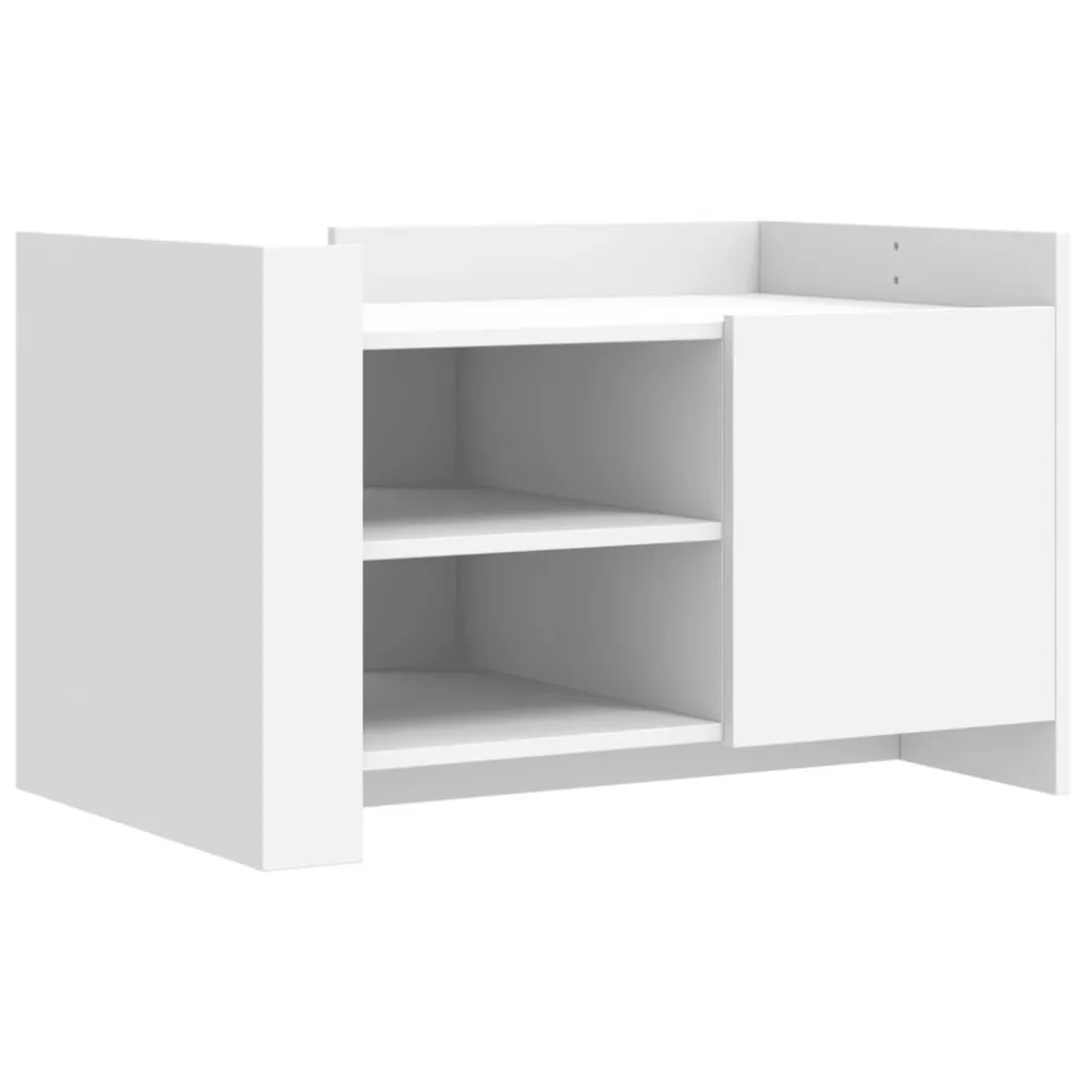 Mesa de Bistrô Mesa de centro 80x50x50 cm derivados de madeira branco