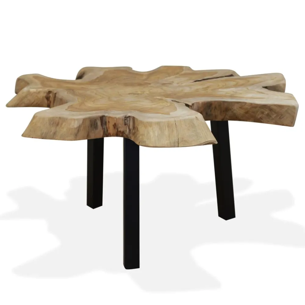Mesa de Bistrô Mesa de centro em madeira de teca genuína 80x70x38 cm