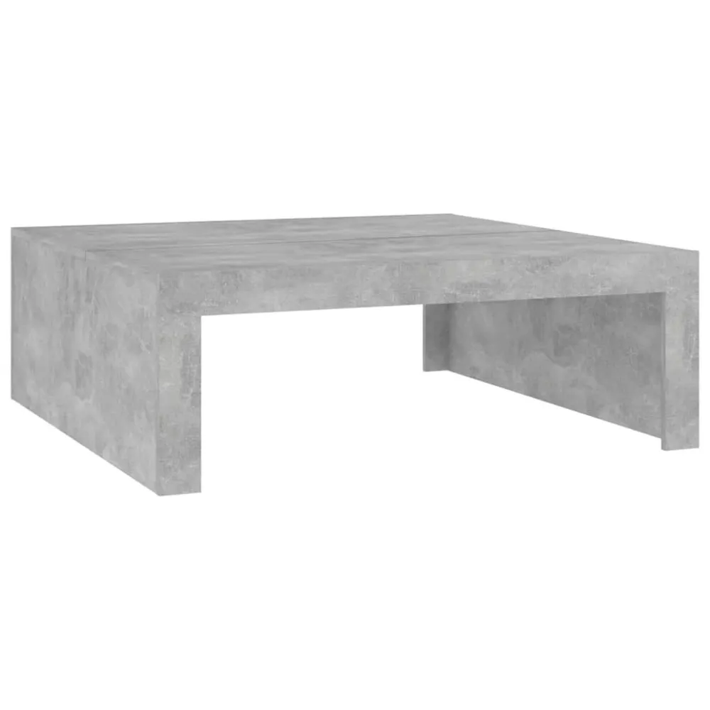 Mesa de Canto para Mesa de centro 100x100x35 cm derivados madeira cinzento cimento