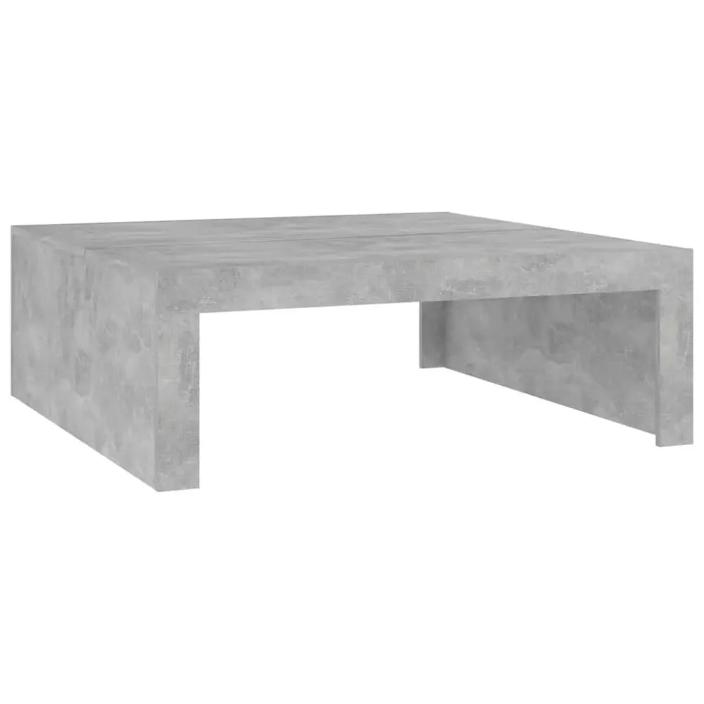 Mesa de Canto para Mesa de centro 100x100x35 cm derivados madeira cinzento cimento