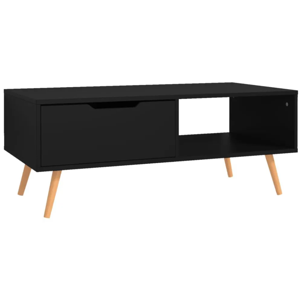Mesa de Canto para Mesa de centro 100x49,5x43 cm derivados de madeira preto