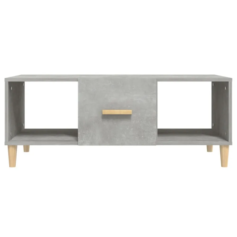 Mesa de Canto para Mesa de centro 102x50x40 cm madeira processada cinza cimento