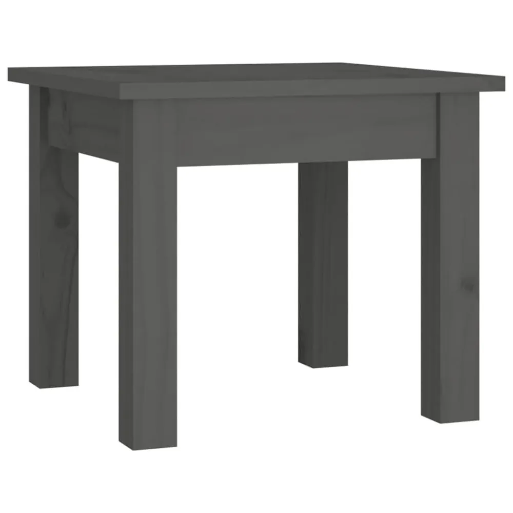 Mesa de Canto para Mesa de centro 35x35x30 cm madeira de pinho maciç cinzento