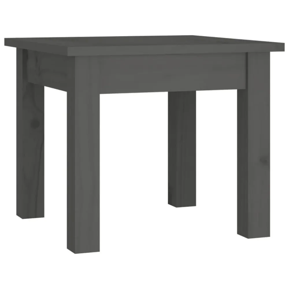 Mesa de Canto para Mesa de centro 35x35x30 cm madeira de pinho maciç cinzento