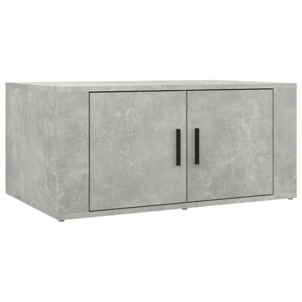 Mesa de Canto para Mesa de centro 80x50x36 cm derivados madeira cinzento cimento