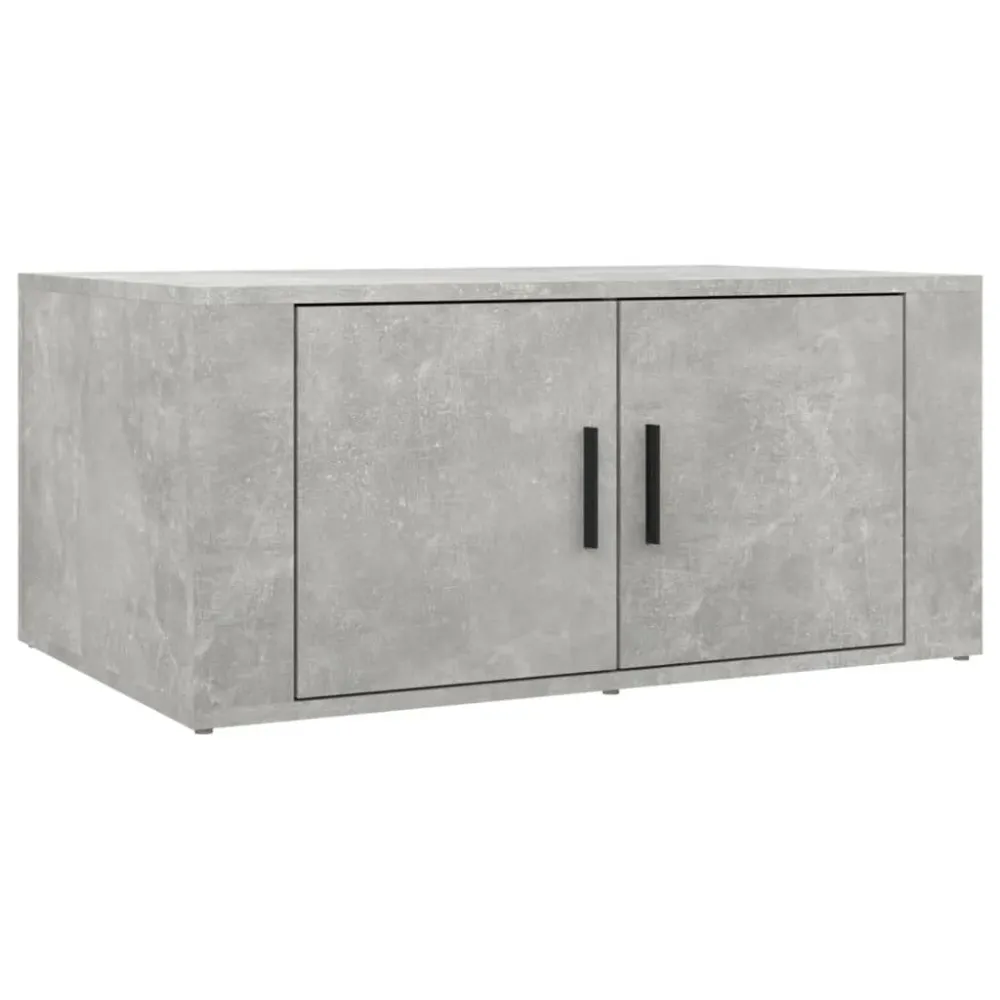 Mesa de Canto para Mesa de centro 80x50x36 cm derivados madeira cinzento cimento