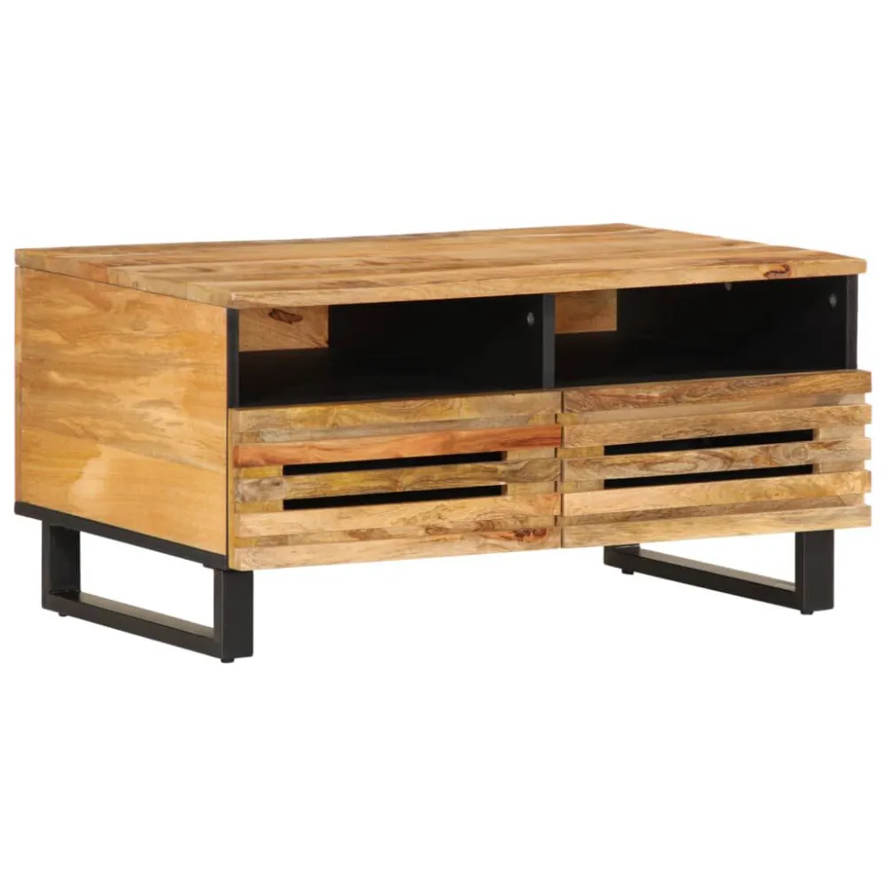 Mesa de Canto para Mesa de centro 80x55x40 cm madeira de mangueira áspera maciç