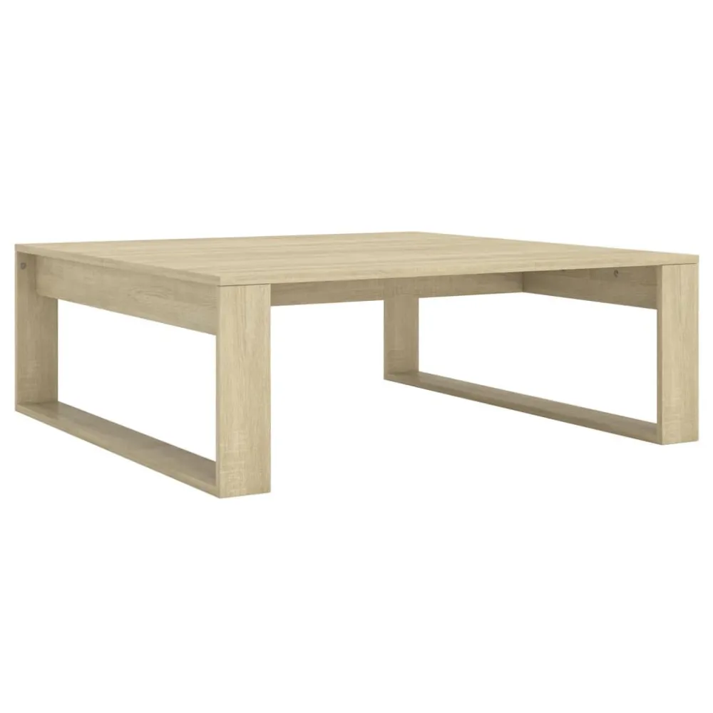 Mesa de centro 100x100x35 cm derivados madeira carvalho sonoma em Madeira de Eucalipto