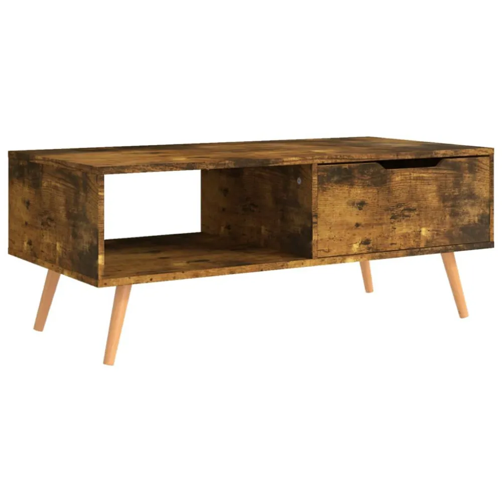 Mesa de centro 100x49,5x43 cm derivados madeira carvalho fumado Fácil de Limpar