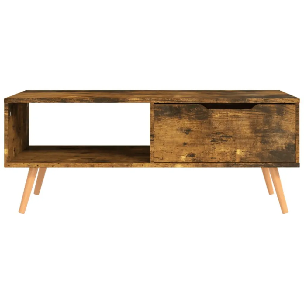 Mesa de centro 100x49,5x43 cm derivados madeira carvalho fumado Fácil de Limpar