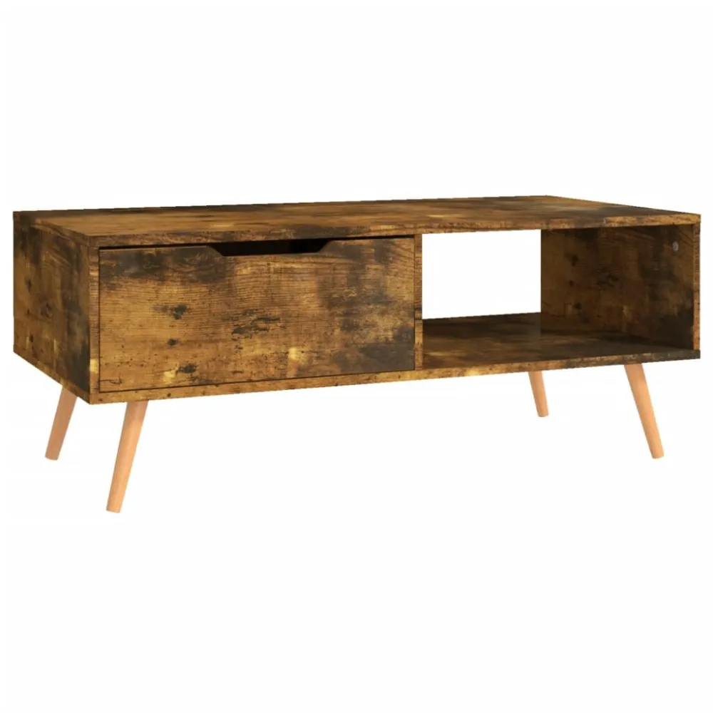 Mesa de centro 100x49,5x43 cm derivados madeira carvalho fumado Fácil de Limpar