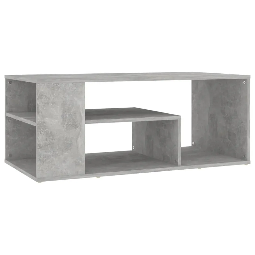 Mesa de centro 100x50x40 cm derivados madeira cinzento cimento com Ajuste de Altura