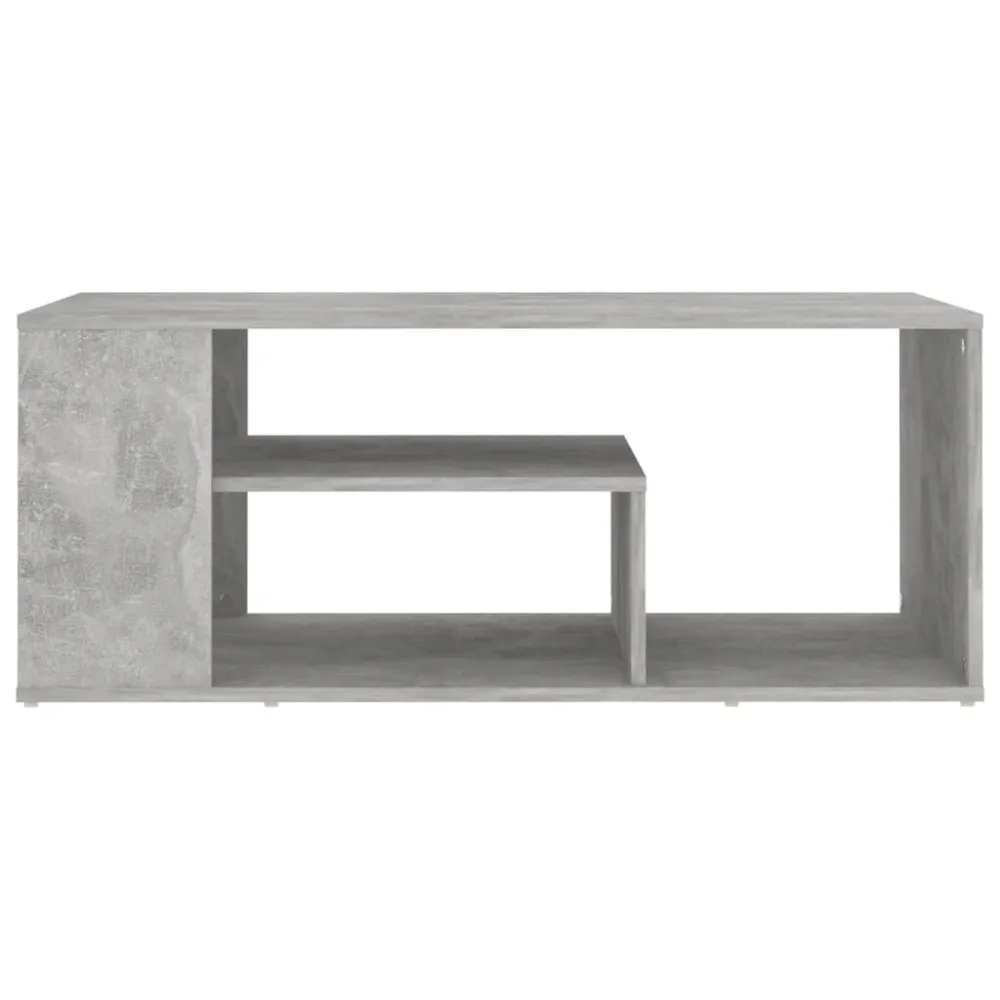 Mesa de centro 100x50x40 cm derivados madeira cinzento cimento com Ajuste de Altura