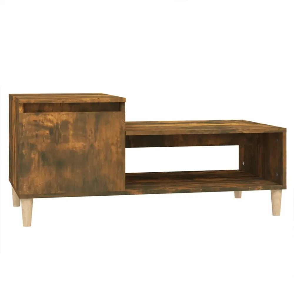 Mesa de centro 100x50x45 cm derivados madeira carvalho fumado Fácil de Limpar