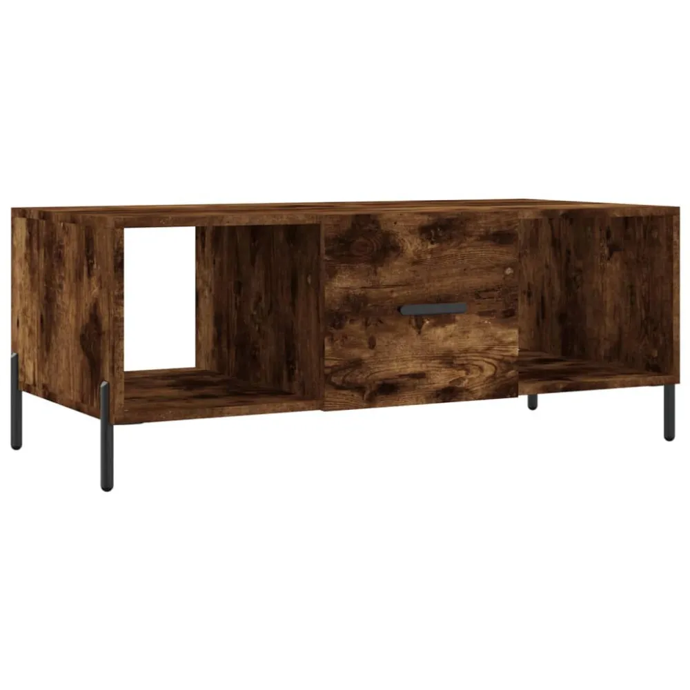 Mesa de centro 102x50x40 cm derivados madeira carvalho fumado em Madeira de Eucalipto