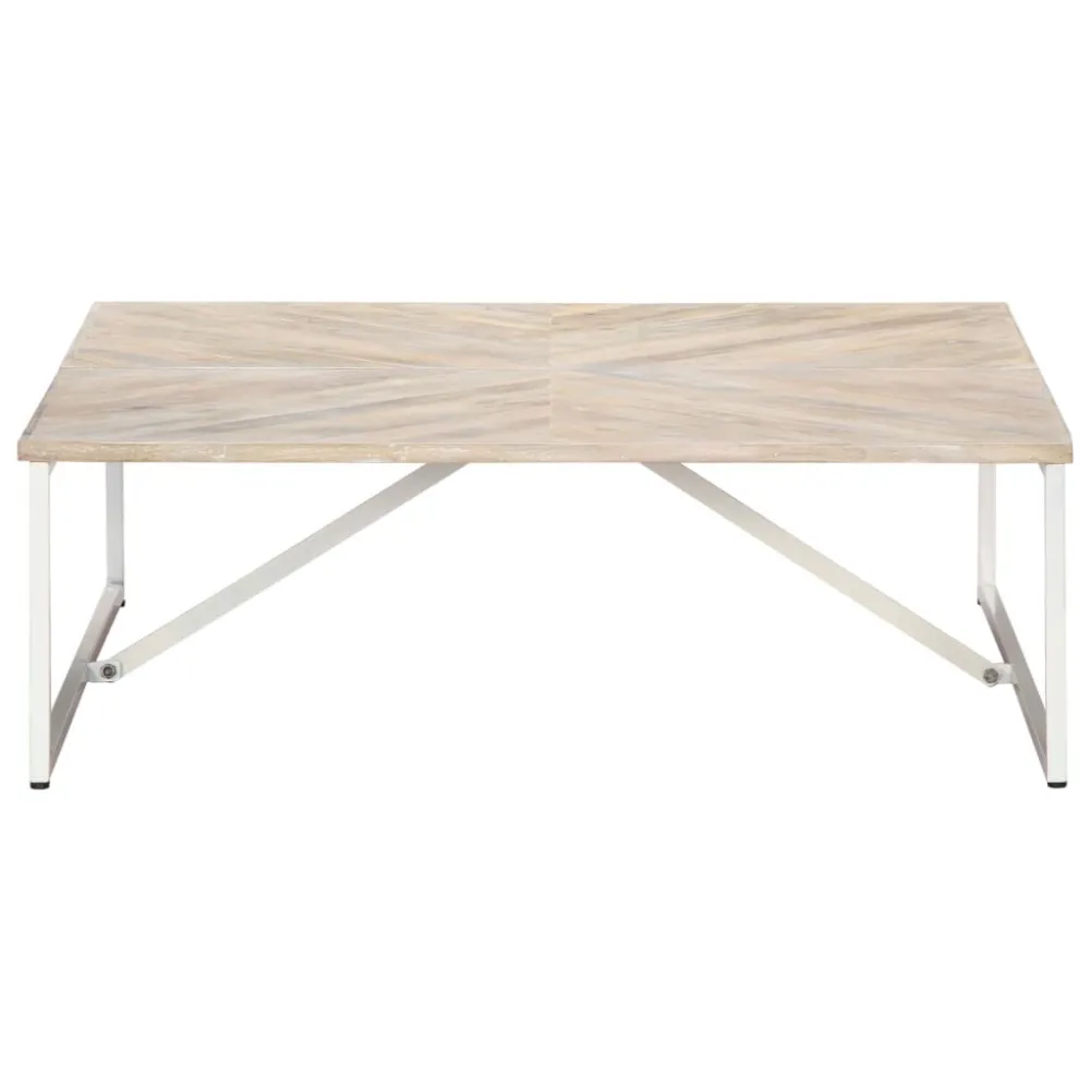 Mesa de centro 110x110x36 cm madeira de mangueira maciç para Churrasqueiras e Áreas de Lazer