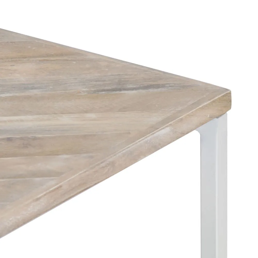 Mesa de centro 110x110x36 cm madeira de mangueira maciç para Churrasqueiras e Áreas de Lazer