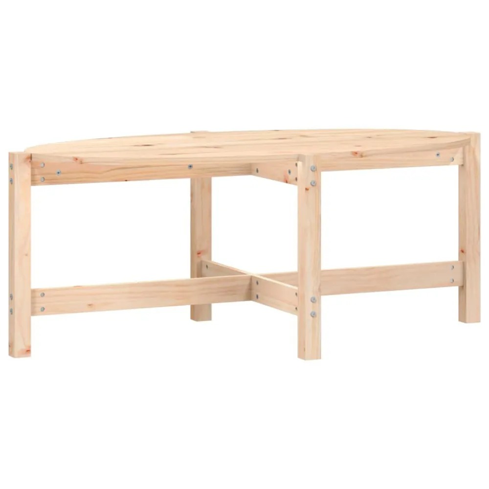 Mesa de centro 118x63x45 cm madeira de pinho maciç com Ajuste de Altura